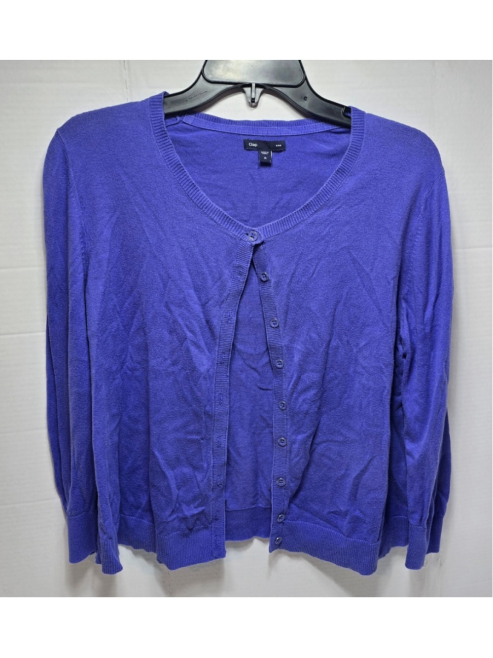 Women's Gap Cardigan Sweater XL Purple Button Down